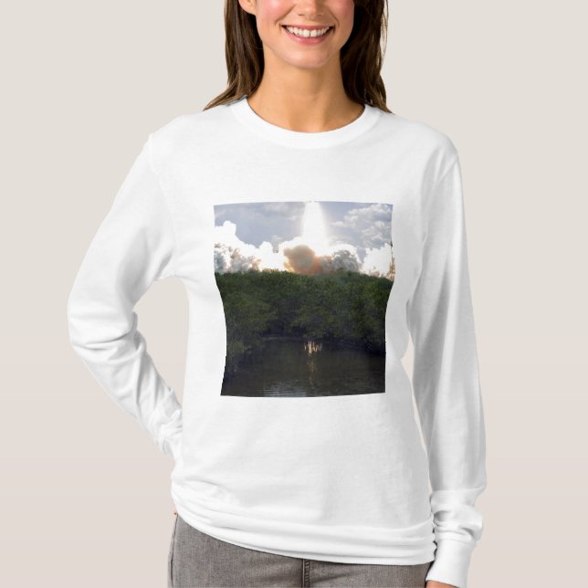 Space Shuttle Atlantis hebt 14 T-Shirt (Vorderseite)