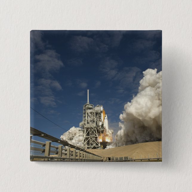 Space Shuttle Atlantis hebt 20 Button (Vorderseite)