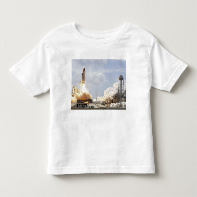 Space Shuttle Atlantis hebt 21 Kleinkind T-shirt (Vorderseite)