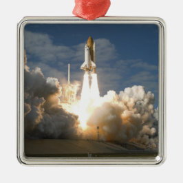 Space Shuttle Atlantis hebt 24 Silbernes Ornament