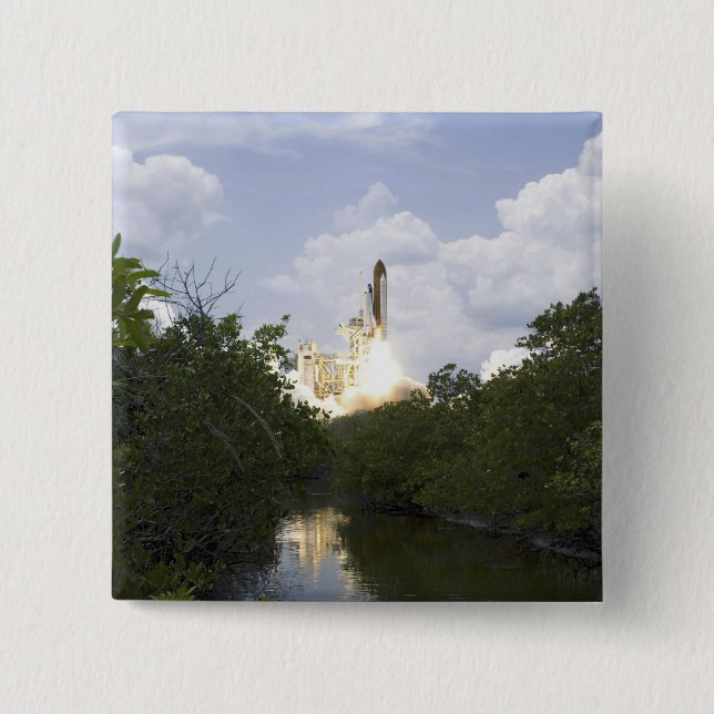 Space Shuttle Atlantis hebt 25 Button (Vorderseite)
