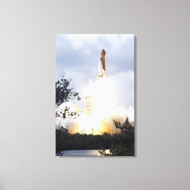Space Shuttle Atlantis hebt 4 Leinwanddruck (Vorderseite)
