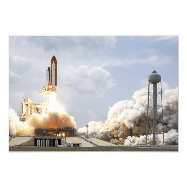 Space Shuttle Atlantis hebt 9 Fotodruck (Vorne)