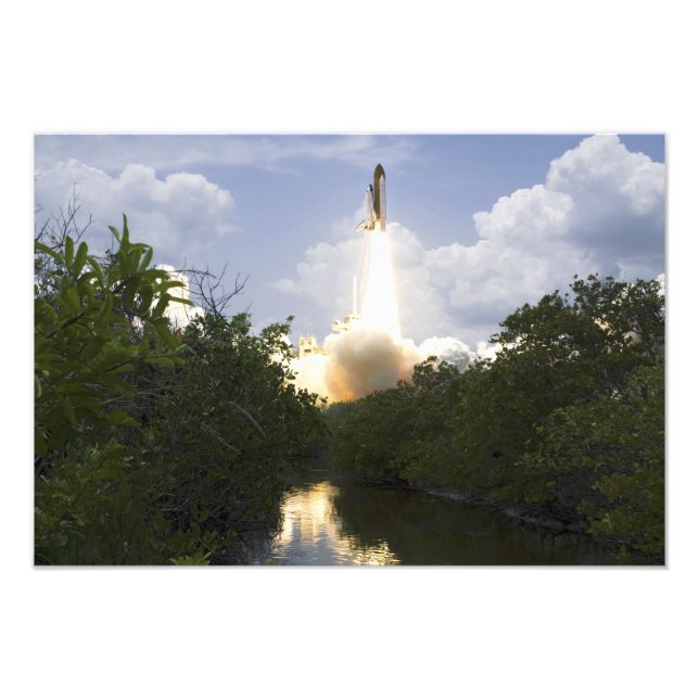 Space Shuttle Atlantis hebt ab 5 Fotodruck (Vorne)