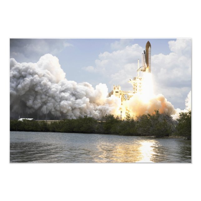Space Shuttle Atlantis hebt ab Fotodruck (Vorne)