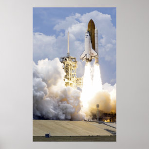 Space Shuttle Atlantis hebt ab Poster