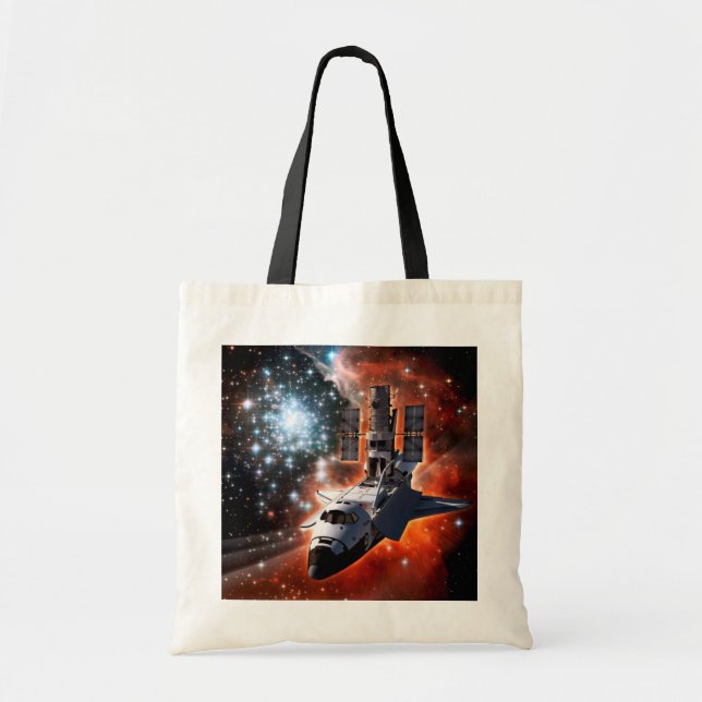 Space Shuttle Atlantis Hubble Telescope Artwork Tragetasche (Vorne)