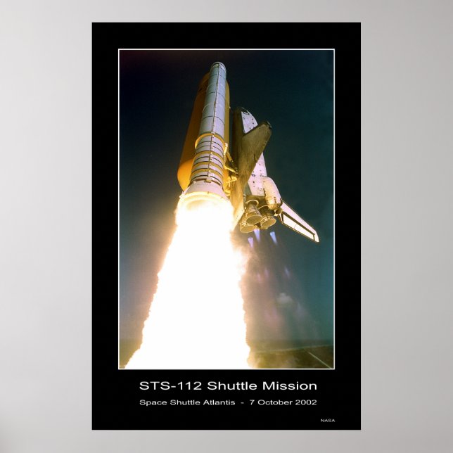 Space Shuttle Atlantis Lift-off - October 7, 2002 Poster (Vorne)