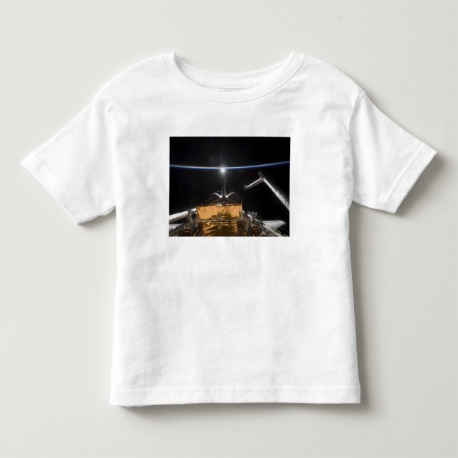 Space Shuttle Atlantis Nutzlastschacht Kleinkind T-shirt (Vorderseite)