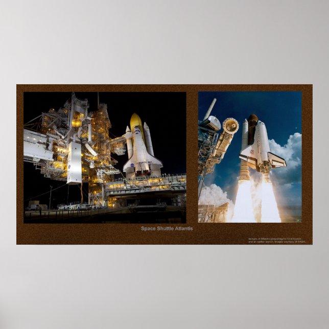 Space Shuttle Atlantis Poster (Vorne)