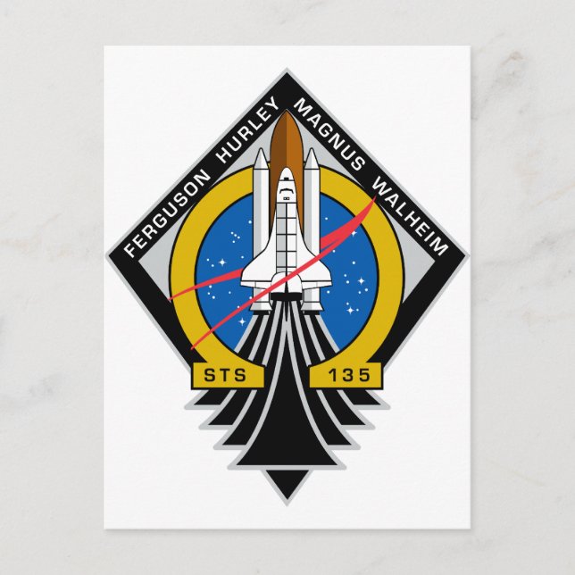 Space Shuttle Atlantis Postkarte (Vorderseite)