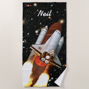 Space Shuttle Atlantis Start STS-45 - Benutzerdefi Strandtuch