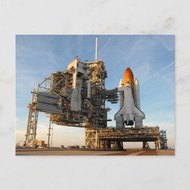 Space Shuttle Atlantis (STS-122) - Ladestation Postkarte (Vorderseite)