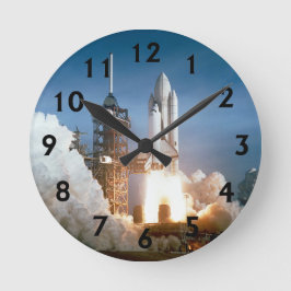 Space Shuttle Columbia bricht ab Runde Wanduhr