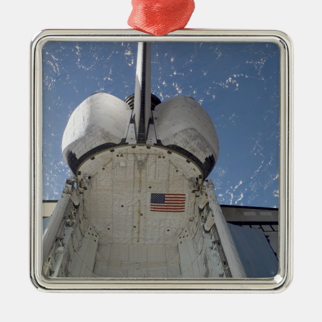 Space Shuttle Discovery 13 Silbernes Ornament (Vorne)