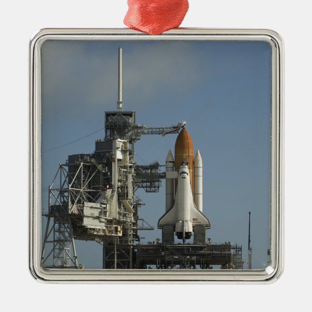 Space Shuttle Discovery 2 Ornament Aus Metall (Vorne)