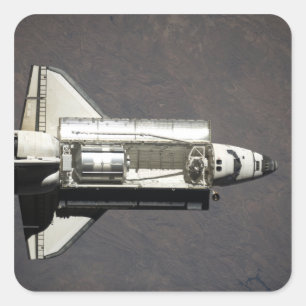 Space Shuttle Discovery 2 Quadratischer Aufkleber