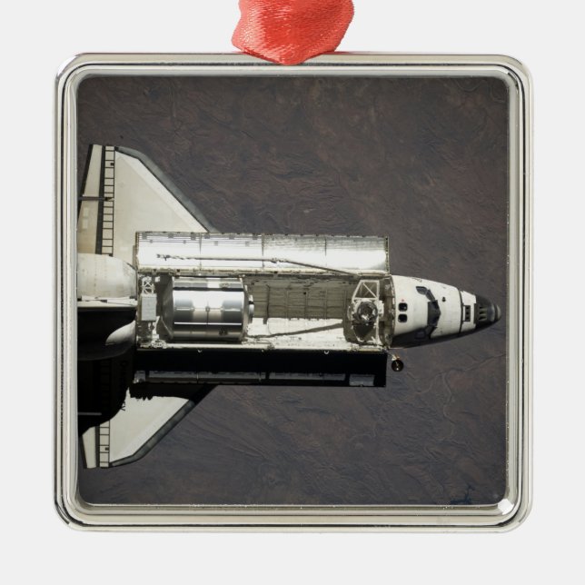 Space Shuttle Discovery 2 Silbernes Ornament (Vorne)