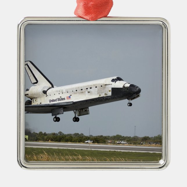Space Shuttle Discovery geht Landung 3 an Ornament Aus Metall (Vorne)
