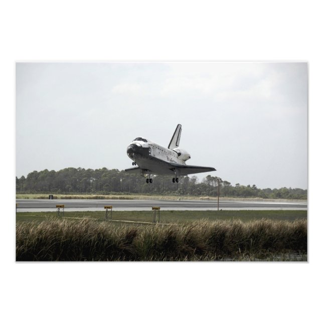 Space Shuttle Discovery geht Landung an Fotodruck (Vorne)