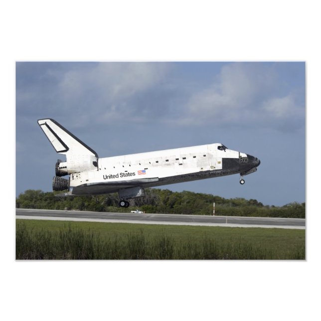 Space Shuttle Discovery landet auf der Runway 33 3 Fotodruck (Vorne)