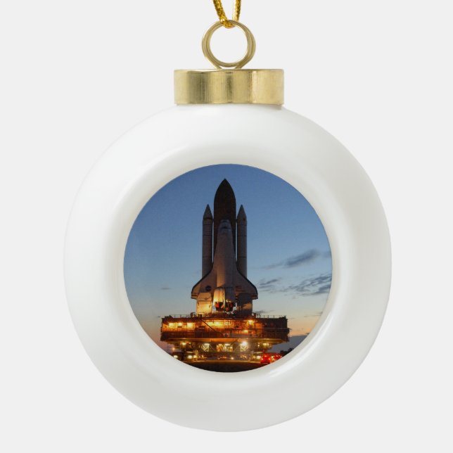 Space Shuttle Discovery Launch der NASA Keramik Kugel-Ornament (Vorderseite)