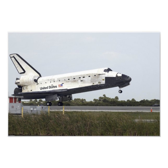 Space Shuttle Discovery Touchs runter 2 Fotodruck (Vorne)