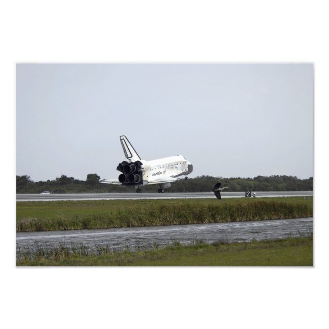 Space Shuttle Discovery Touchs runter Fotodruck (Vorne)