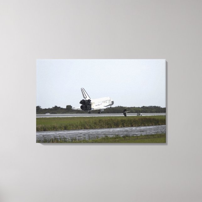 Space Shuttle Discovery Touchs runter Leinwanddruck (Vorderseite)