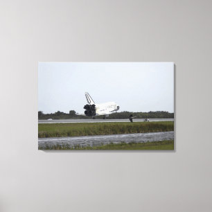 Space Shuttle Discovery Touchs runter Leinwanddruck