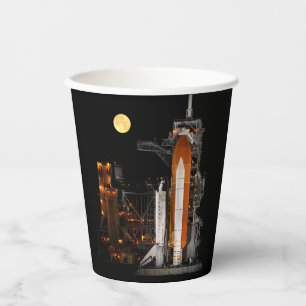 Space Shuttle Discovery und Moon Paper Cup Pappbecher