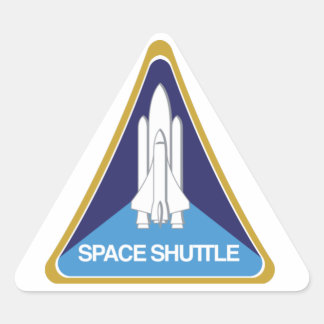 Space Shuttle Dreieckiger Aufkleber