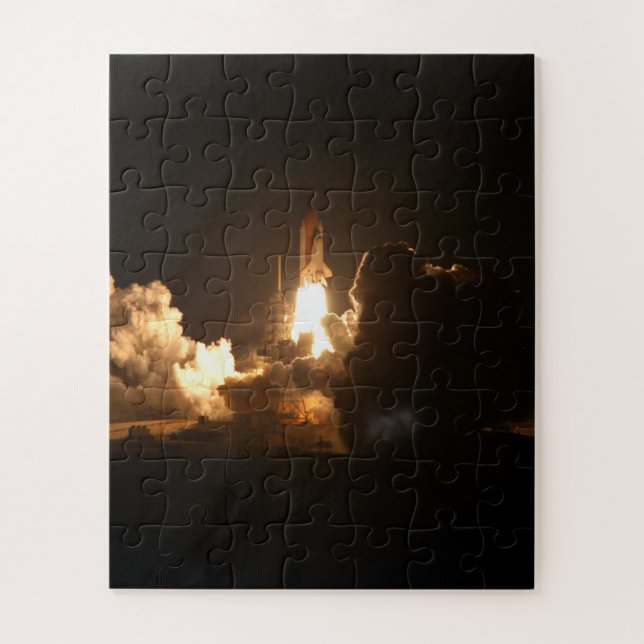 Space Shuttle Earth Orbital Spacecraft Night Canva (Vertikal)