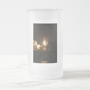 Space Shuttle Earth Orbital Spacecraft Night Canva Mattglas Bierglas