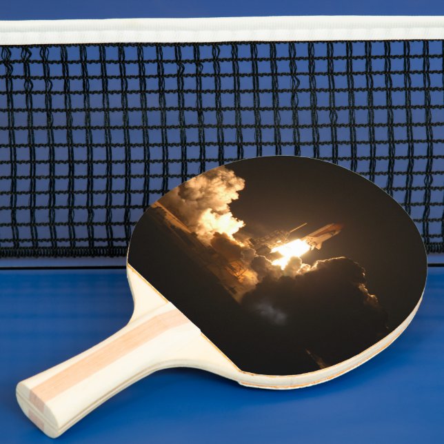 Space Shuttle Earth Orbital Spacecraft Night Canva Tischtennis Schläger (InSitu)