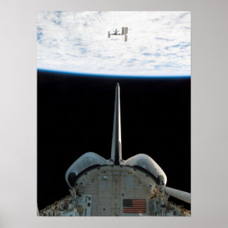 Space Shuttle Endeavor & ISS Poster
