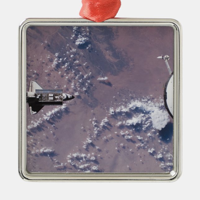 Space Shuttle Endeavour 20 Ornament Aus Metall (Vorne)