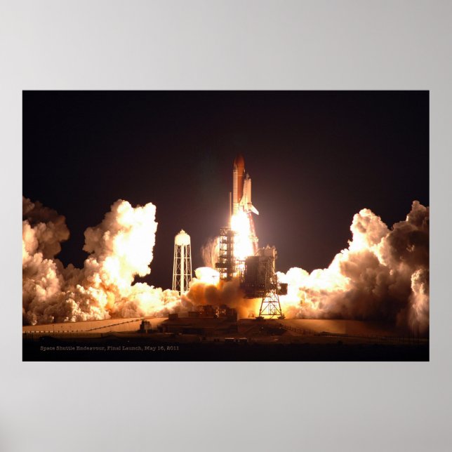 Space Shuttle Endeavour Final Launch Poster Print (Vorne)
