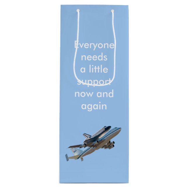 Space Shuttle Endeavour Foto Geschenktüte Für Weinflaschen (Vorderseite)