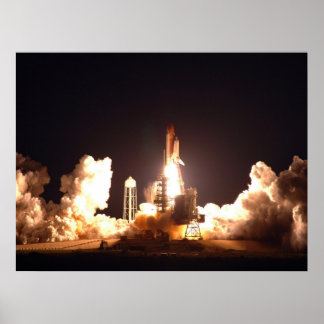 Space Shuttle Endeavour Nachtzug Poster