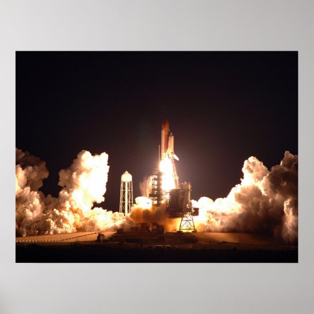 Space Shuttle Endeavour Nachtzug Poster (Vorne)
