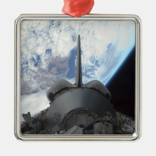 Space Shuttle Endevor's Payload Bay 3 Silbernes Ornament