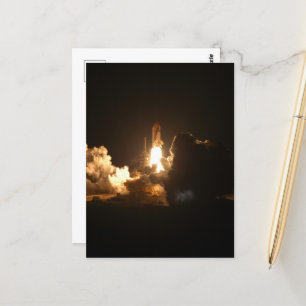 Space Shuttle Erde Orbitale Raumfahrzeug Nacht Can Postkarte