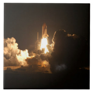 Space Shuttle Erde Orbitale Raumsonde Nacht Canva Fliese