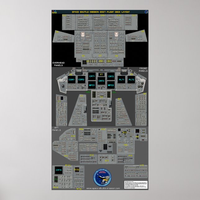 Space Shuttle Flight Deck Poster (Vorne)