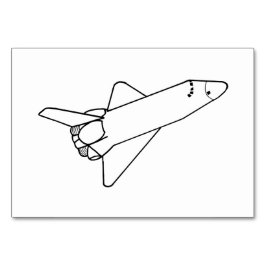 Space Shuttle Flying Reading Flashcards für Erwach Tischnummer