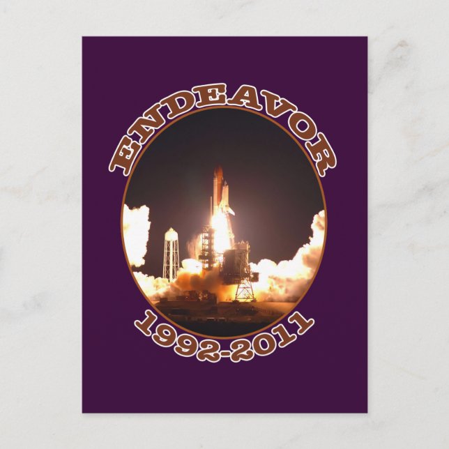 Space Shuttle fördert den endgültigen Start Postkarte (Vorderseite)