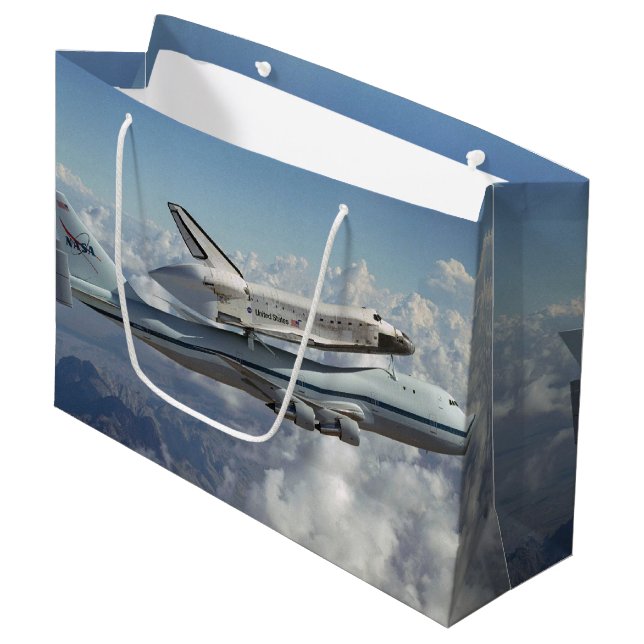 Space Shuttle Große Geschenktüte (Vorderseite Schrägansicht)