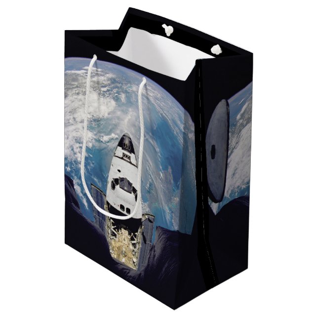 Space Shuttle Mittlere Geschenktüte (Vorderseite Schrägansicht)