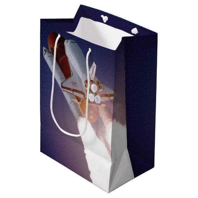 Space Shuttle Mittlere Geschenktüte (Vorderseite Schrägansicht)